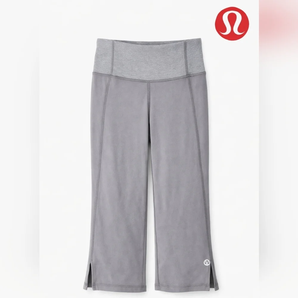 Lululemon athletica Gray Activewear Womens Crooped Yoga Workout Pant Size 4.